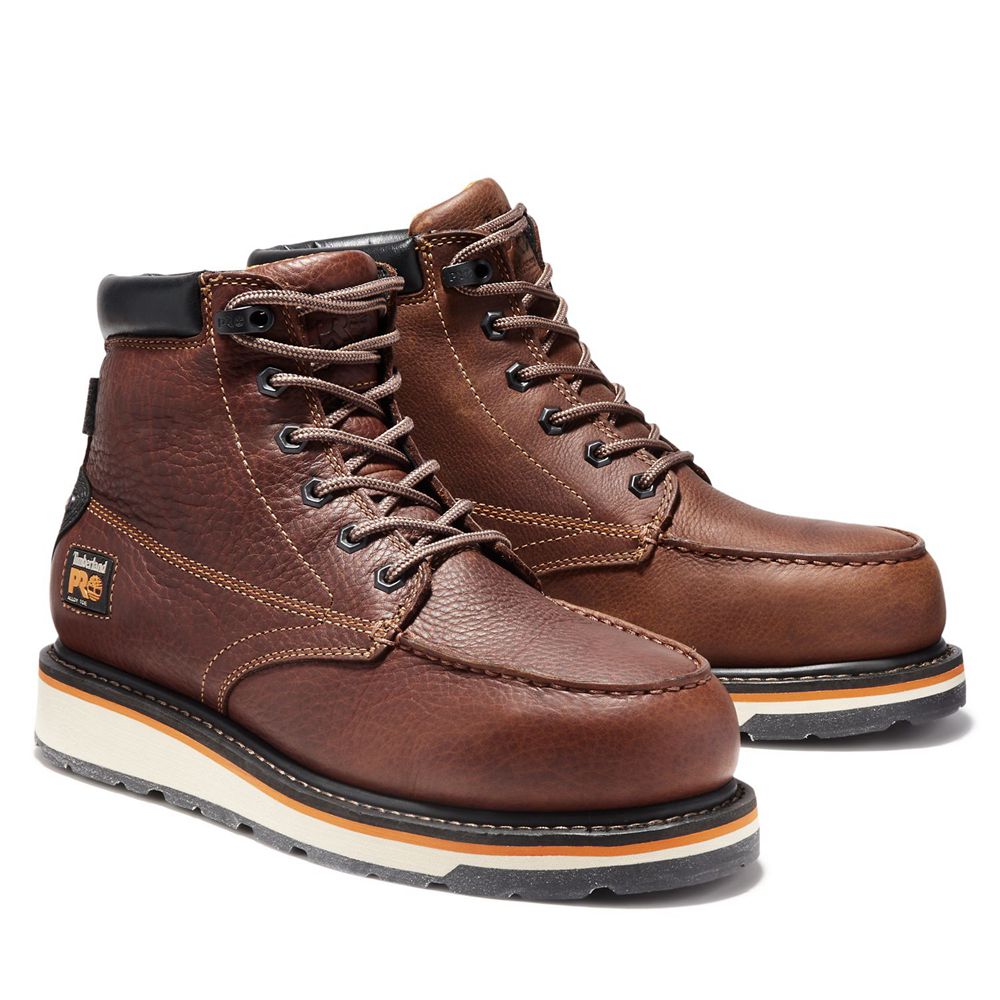 Botas de Trabajo Timberland Hombre Pro® Gridworks 6\" Alloy Toe Marrones - Chile FSH-107689